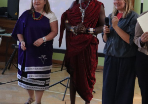 Niezwykły gość – Masaj z Tanzanii, reprezentujący Fundację Nashipaa Africa.