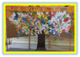 Instalacja plastyczna - Drzewo życzkiwości - praca wykonana przez uczniów