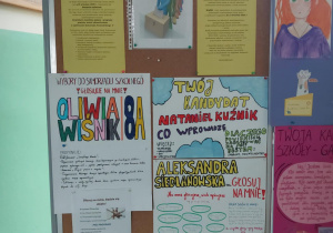Plakaty wyborcze uczniów