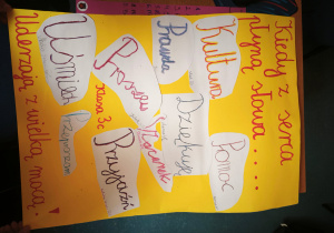 Prace uczniów w ramach Kampanii "Słowa mają moc"