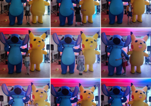 Kolaż zdjeć przedstawiajacy aktywności organizowane dla dzieci podczas Zimowych Półkolonii