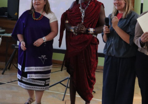 Niezwykły gość – Masaj z Tanzanii, reprezentujący Fundację Nashipaa Africa.