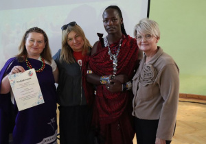 Niezwykły gość – Masaj z Tanzanii, reprezentujący Fundację Nashipaa Africa.