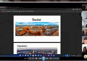 screen z konferencji eTwinning Polska-Litwa z widoczną prezentacją