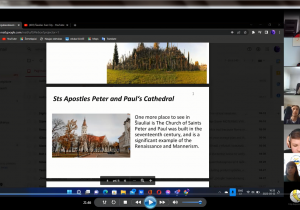screen z konferencji eTwinning Polska-Litwa z widoczną prezentacją