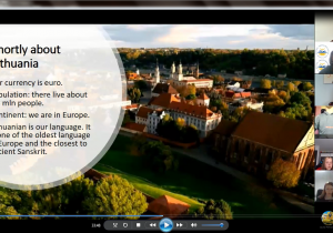 screen z konferencji eTwinning Polska-Litwa z widoczną prezentacją