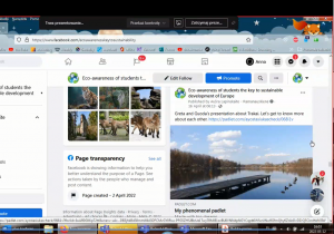 screen z konferencji eTwinning Polska-Litwa z widoczną prezentacją